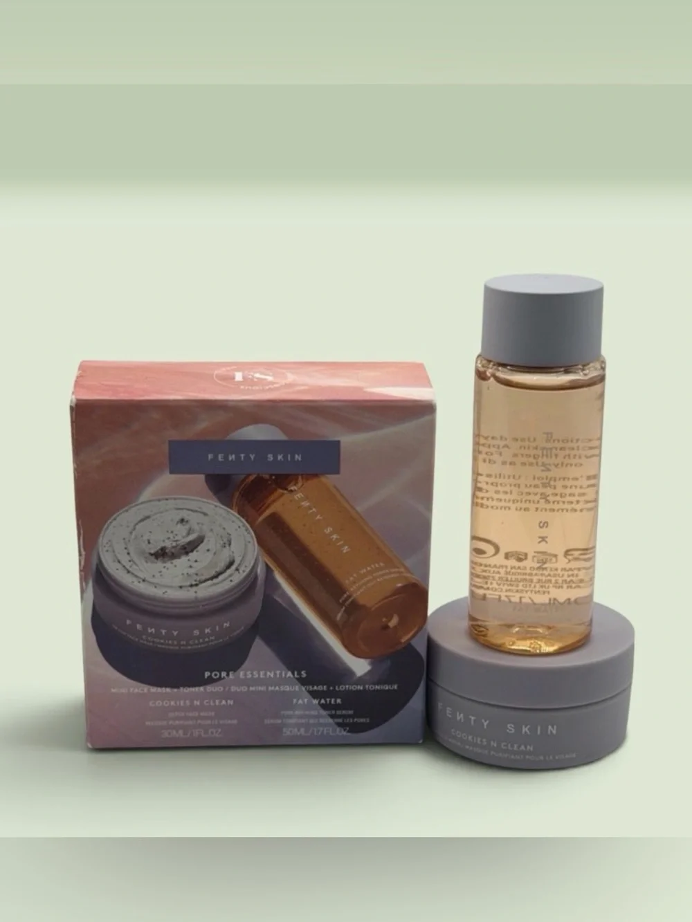 Fenty Skin Pore Essential Cookies N Cream  Face Mask & Fat Water Toner Duo NIB